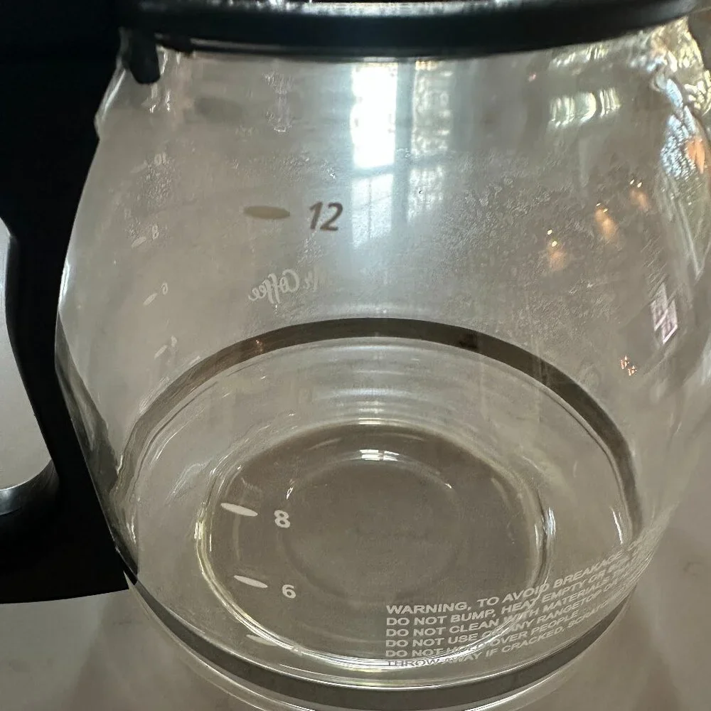 Mr. Coffee 12 Cup Carafe, Basket, Instruction Booklet & Filter